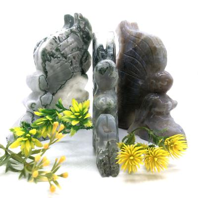 China China Wholesale Bulk Natural Crystal Fairy Moss Moss Agate For Gifts Souvenirs Spirit Healing for sale