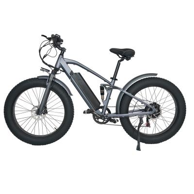 China Aluminum alloy 48V 15Ah 750W full fat tire suspension color screen electric bike for sale