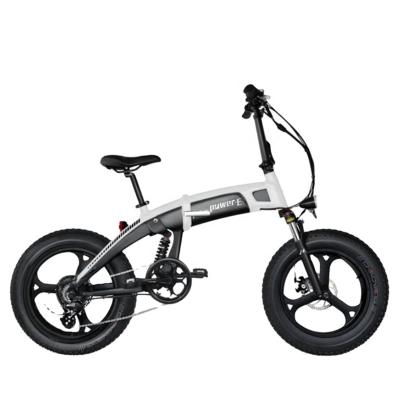 China Aluminum Alloy Super Power Folding Fat Tire Electric Bike 500W 750w Full Suspension 48V 12Ah Magnesium Motor Ebike for sale