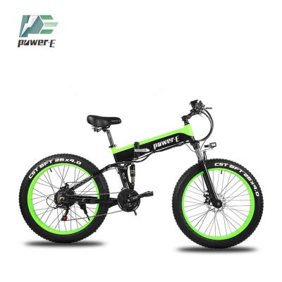 China Aluminum alloy 48V 13Ah lithium battery fat tire electric bicycle 500W 750W powerful electric bicycle for sale