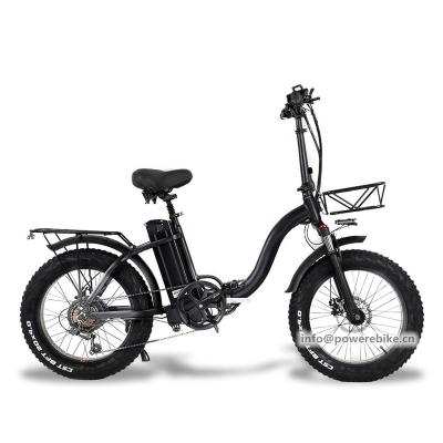 China European Stock Aluminum Alloy Power 48V 750W Electric Bike 48V 15Ah Big Fat Folding Electric Bike 20 Inch for sale