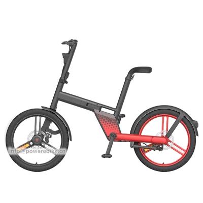 China New Aluminum Alloy Design 20 Inch Ebike No Chains Folding 250W Hidden Battery 36V City Electric Bike for sale