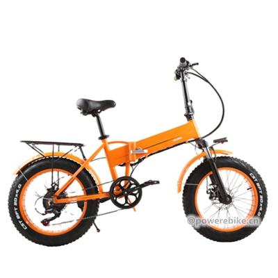 China Hot Discount 48V 350W Luxury Electric Bicycle 20 Inch 10Ah Folding Fat Tire Snow Tire ebike ebike for sale