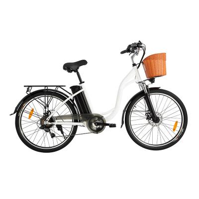 China Aluminum Alloy EU USA Warehouse Ready To Ship E-Bike 36V 12.5Ah 350W Step Through Ebike Cheap Price Electric City Bike for sale