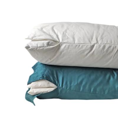 China Good Quality 95% Anti-Static Super Soft Goose Down Filled Neck Pad Bed Pillows for sale