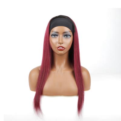 China Factory Price Silky Straight Headband Wigs Good Quality Hair Wave, None Lace Natural Glueless Headband Wigs, Cheap Headband Wigs For Black Women for sale