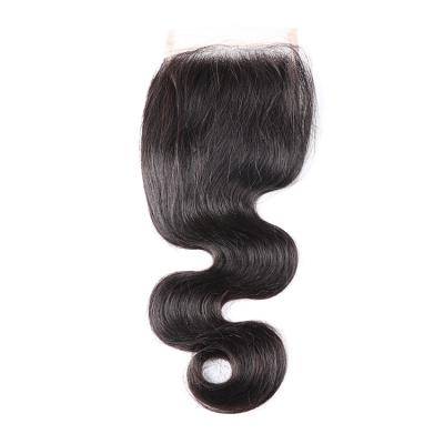 China Body Wave Top Sellers Thin Cheap Free Parting 4x4 Free Parting Virgin Virgin Bundles Alone With Swiss Frontal Human Hair 5x5 Lace Closure for sale