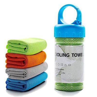 China QUICK DRY Summer Microfiber Instant Beautiful Neck Cool Printed Cooling Towel for sale