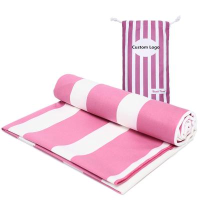 China QUICK DRY Quick Dry Sand Microfiber Free Beach Towel With Custom Print for sale