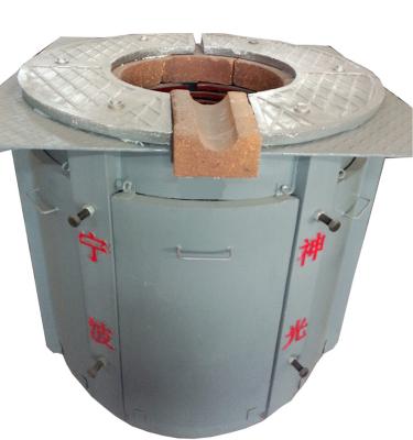 China Factory 750KG 0.75T VIPmedium Frequency Induction Reducer Steel Case Furnace For Iron Melting Copper Aluminum Steel for sale