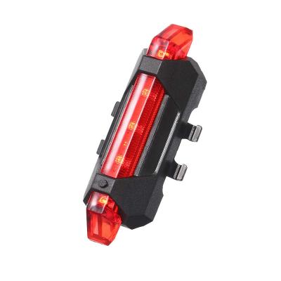 China Custom PC VCAN Logo Accessories Led Waterproof Night Riding USB Rechargeable Bicycle Back Tail Tail Light for sale