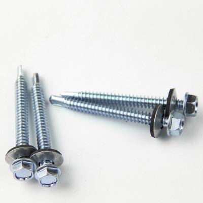 China Galvanized Full Pan White Self Threaded Drilling Screws for sale