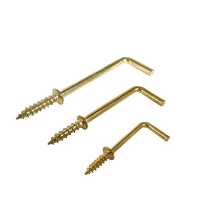 China Pan L Type Shaped Screw Hook Hook Hanging Screw L Shape Self Tapping Screw Square Cup Hook for sale