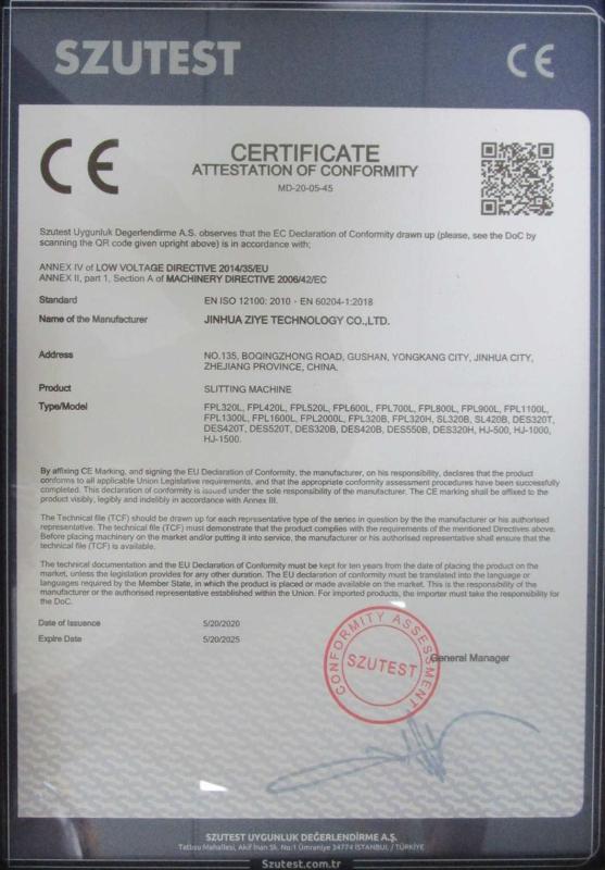 CE - Jinhua Ziye Technology Co., Ltd.