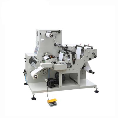 China DES320B Factory Servo Driven Roll Self Adhesive Printed Label Slitting Full Rotary Die Cutting Machine With Turret for sale