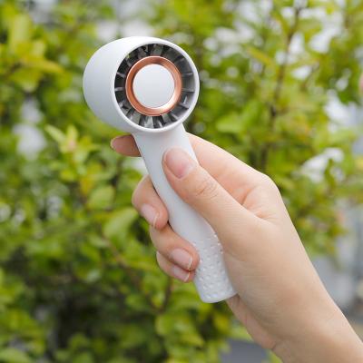 China Lower Noise Hand Held Fans With Batteries Fan About Load Electric Powerful Bladeless Blade Less Mini Fan for sale