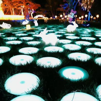 China Large Commercial Use Led3D Interactive Decorated Christmas Tile Lawn Lamp Holiday Light Waterproof Display for sale