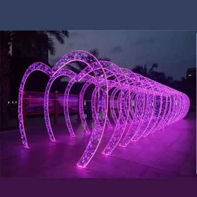 China Copper Wiring Trolley Background Garden Event Wedding Decorations Love Shape Trash Lights Large Artificial Led Decorative Light For Sale for sale