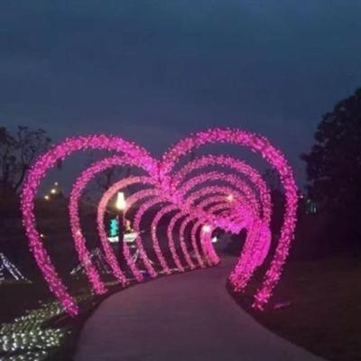 China Customized Light Wedding Pattern Decoration Big Love Birthday Shaped Decorative Light Outdoor String Sculpture For Sale for sale