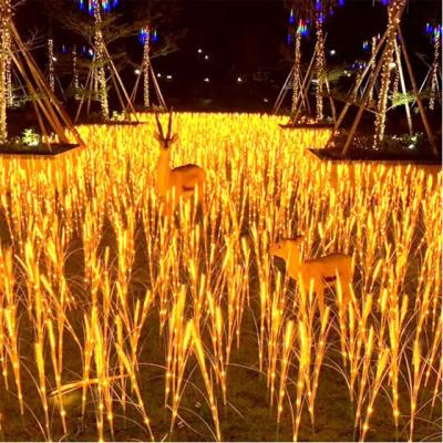 China Customized landscape wheat reed lamp frame decoration music festival theme light holiday ornament light for shopping mall for sale