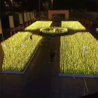 China Customized Waterproof Realistic Landscape Wheat Light Outside Holiday Festival Night Light Copper Wiring Fairy Light For Sale for sale