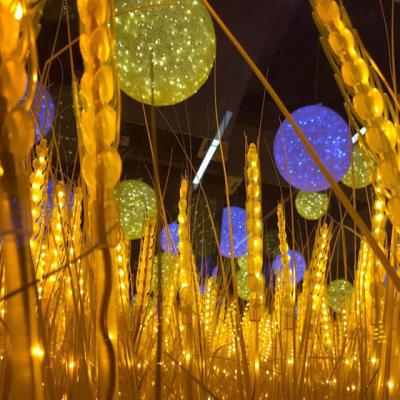 China Customized Solve Energy Wheat Ear Lighting For Garden Park Landscape Pattern Light Waterproof Plant LED Lamp For Sale for sale