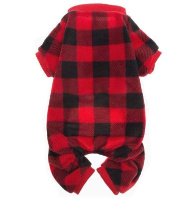 China High Quality Viable Christmas Pet Pajamas For Dogs Soft Red Plaid Sweaters Clothes For Cute Dogs for sale