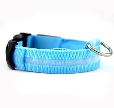 China Viable Factory Customized Pet Collar Luxury Traction Flashing Collar and Pet Leashes Luminous Nylon Webbing Leashes LED for sale