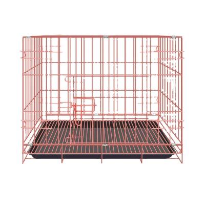 China Guangzhou Wholesale Large Small Breathable Medium Iron Folding Dog Portable Pet Cage Cat Cage Dog Cage for sale