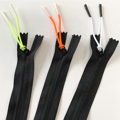 China Auto Lock Wholesale Customized Color Sliders #3 5# Nylon Cloth Tape Invisible Zippers for sale