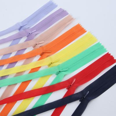 China K3 Wholesale Invisible Zipper 3# Color Tape Nylon Invisible For Dresses Invisible Zipper Wedding for sale