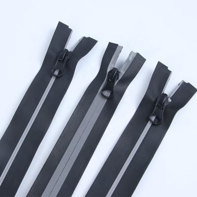 China Good Quality 5# Open End Matte Reflective Waterproof Nylon Reverse Tape TPU Film Waterproof Zipper For Water Sports for sale