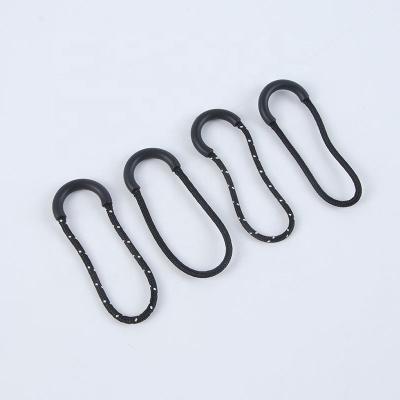 China Hot Sale S311# Width 2.3cm U Shape Silicone PVC Nickel Free Slider Eco - Friendly Rope Zipper Pull For Bags for sale