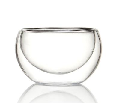 China High Borosilicate Double Layer Insulation Sustainable Heat Resistant Glass Tea Cup Hand-Blown Small Mug for sale