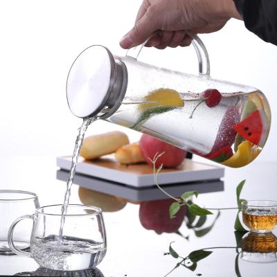 China 22oz/43oz Viable Glass Tea Kettle Teapot Tea Maker With Movable Infuser Safe for sale