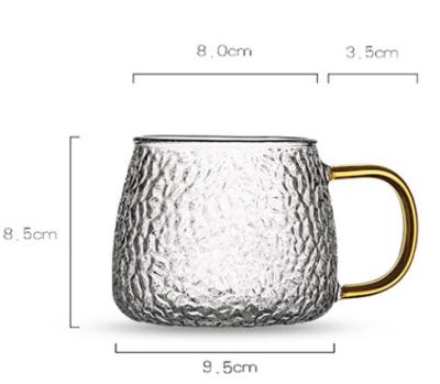 China Hotel Wholesale OEM Design Printing Glass Mug Tea Cup for sale