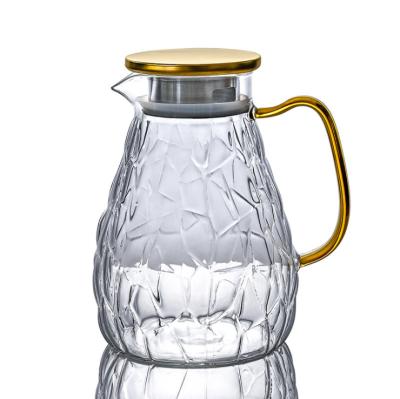 China Handmade High Borosilicate Glass Jug Eco - Friendly Glass Jug for sale