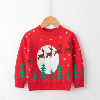 China New Arrival Anti-Wrinkle Top Knit Warm Soft Christmas Kids Sweater Windproof Crew Neck Autumn Toddler Sweaters Wholesale Kids Sweater for sale