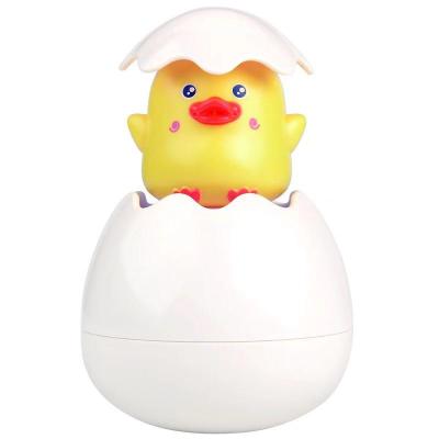 China Hot Selling Cute Kids Bathroom Plastic Penguin Duck Egg Shaped Floating Bath Toys For Baby Gift 10.*9.5*9.5CM for sale