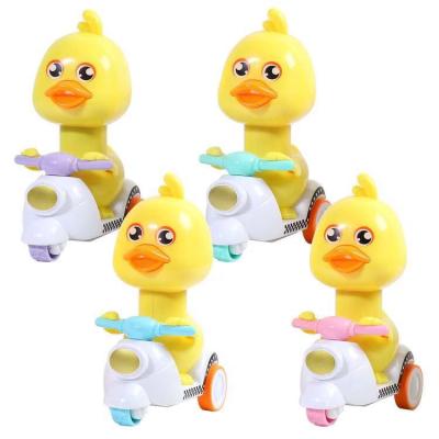 China Newest Cheap Mini Cute Press Back Force Duck Inertia Motorcycle Kids Car Toys 10*5.7*9.5CM for sale