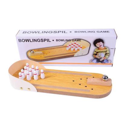 China Wholesale Cheap Toy 2020 Newest Cartoon Puzzle Toys Wooden Mini Bowling Ball Set Kids Board Game for sale