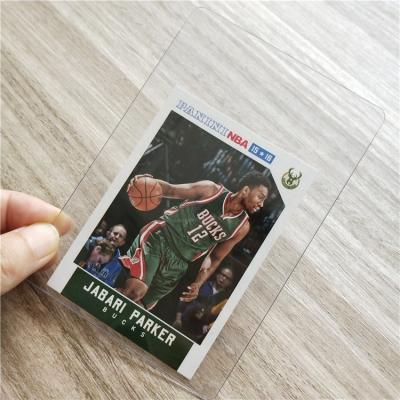 China PVC Customized Logo JO-LN-CS04 PVC Card Lozenge For Sports Card Holder Protector Card Sleeves for sale