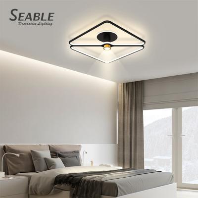 China Easy To Install Modern Popular Simple Good Quality 73W Black Silicon Aluminum Living Room Led Ceiling Light for sale