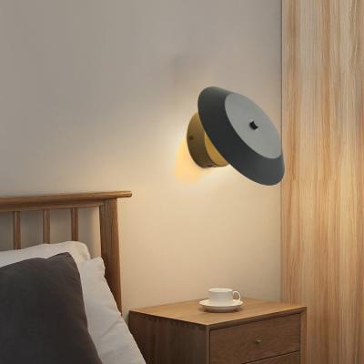 China Easy To Install Modern Aluminum Acrylic Lamp Shade Indoor Bedroom Body Wall Lamp Graphite Single Graphite Price for sale