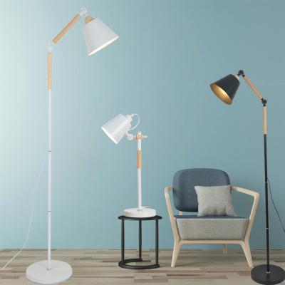 China Nordic modern design bedroom decorative and wooden material decorative reading floor lamp for sale