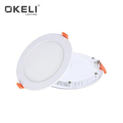 China High Efficiency OKELI Hot Sale Indoor Lighting Recessed 3w 6w 9w 12w 15w 18w 24w Round Square Led Panel Light for sale