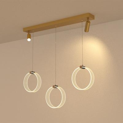 China Easy To Install Concise Style Modern Decoration Indoor Three Color To Choose Safe Hotel Hing Led Living Room Pendant Light for sale