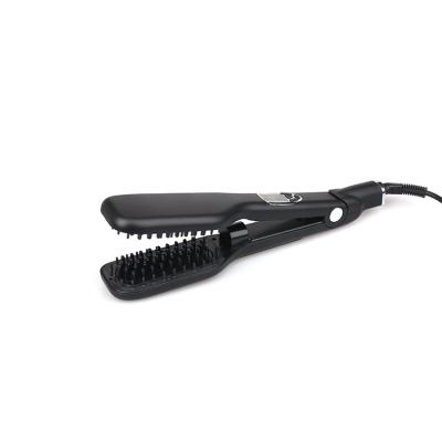 China With High Quality Spray Steam Hair Straightener Comb Customized Black Hair Straightener Brush With Private Label for sale