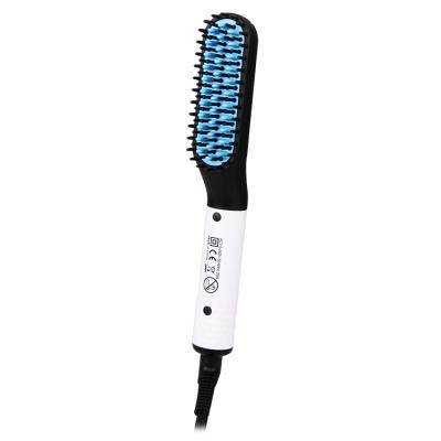 China Outdoor Professional Fast Passionate Beard Straightening Comb Customized Small Hair Straightener Brush For Men for sale