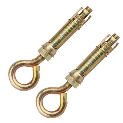 China Steel 4 Pcs Secure Bolt With Eye Explosion Expansion Bolt With Ring Color-plated Zinc 4 Pcs Secure Gecko Expansion Screw for sale